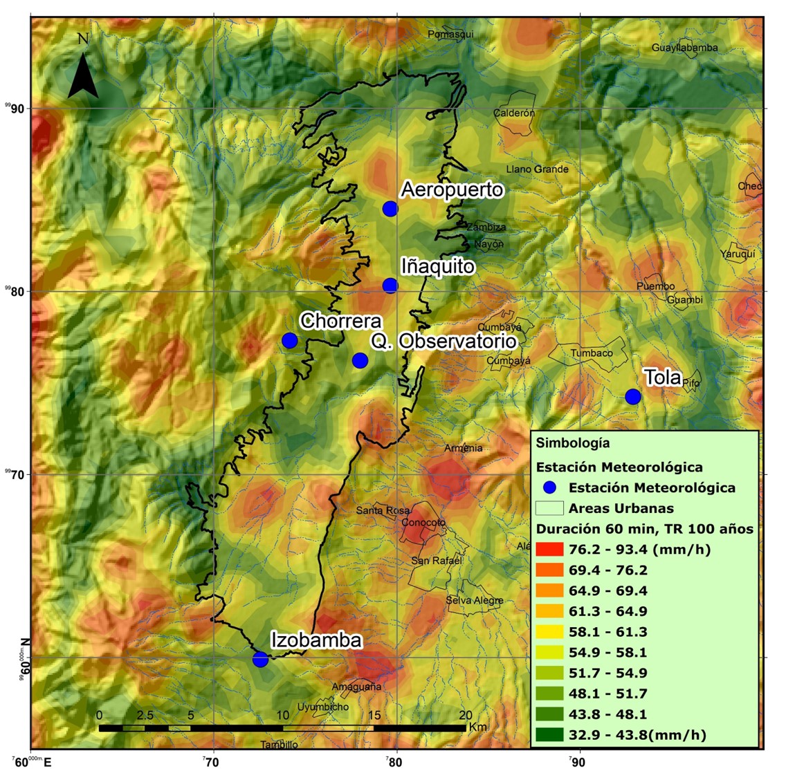 Intensidad de lluvias extremas